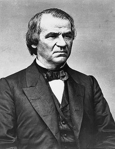 President Andrew Johnson. Photo courtesy of the Library of Congress.