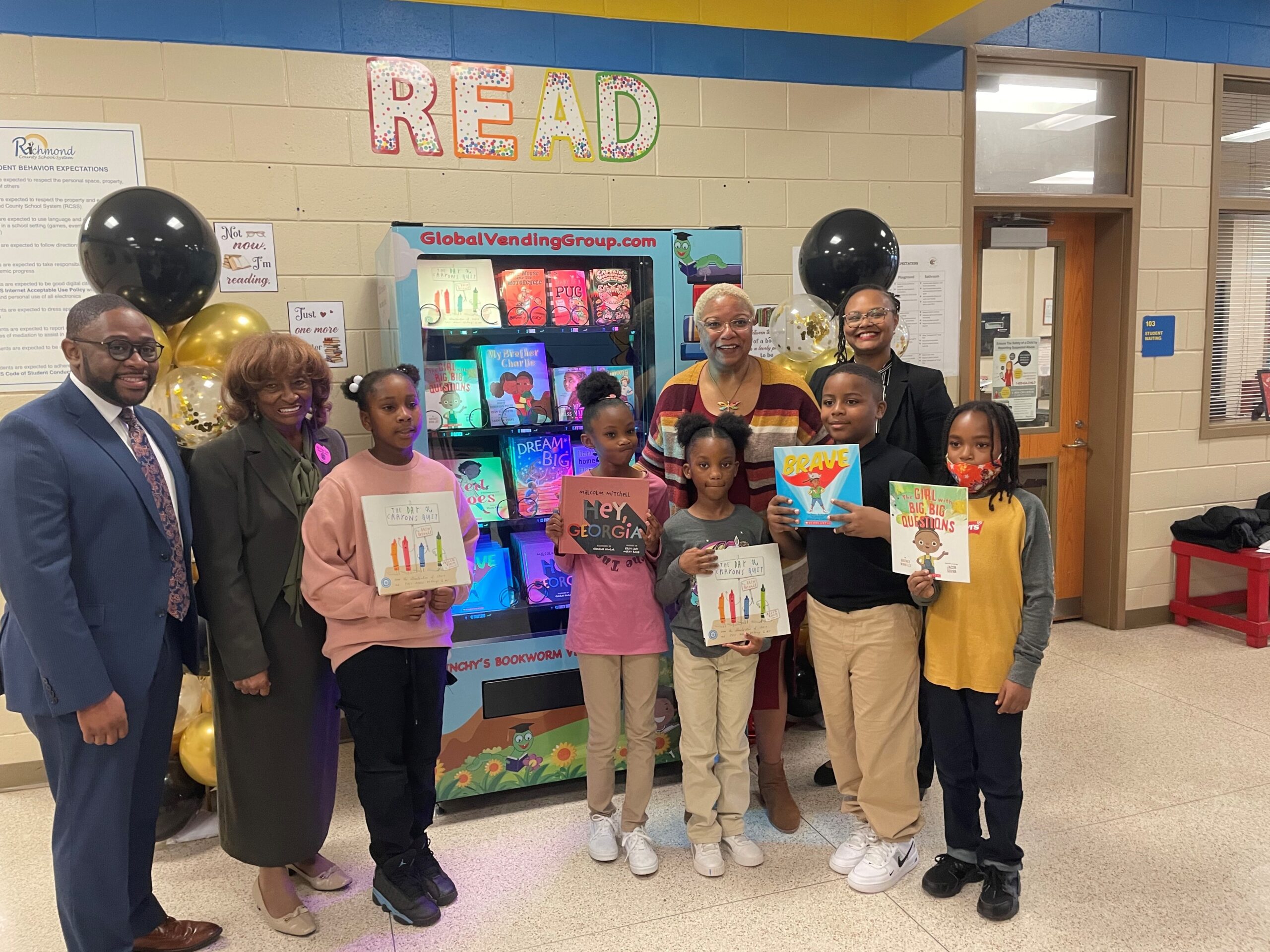 W.S. Hornsby Elementary School unveils new book vending machine The Augusta Press
